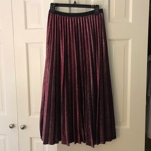Pleated Midi Skirt